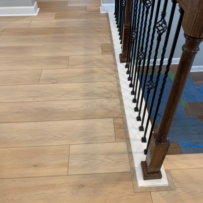 wood look floors in a hallway